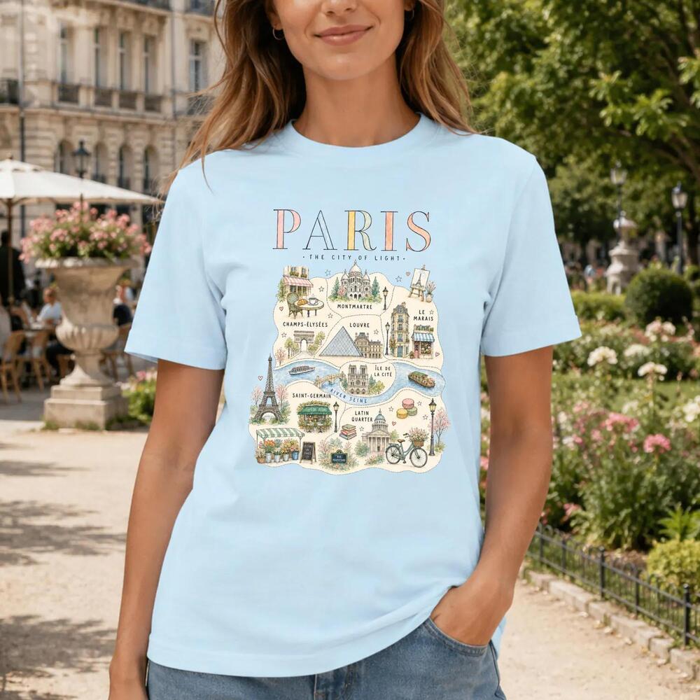 Paris S Shirt, Paris France Travel Tee, City Of Light T Shirt
